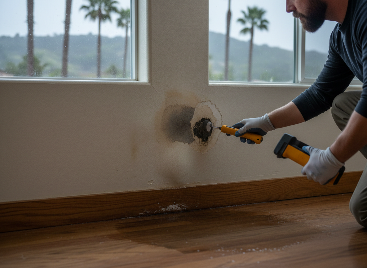How to Spot Hidden Moisture After Winter Storms in San Luis Rey